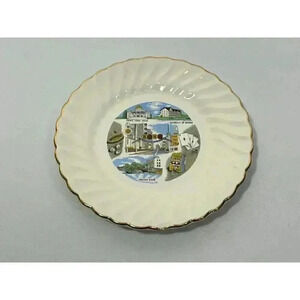 VTG Reno Nevada Souvenir Plate 6.5"‎ Biggest Little City Gambling UNV Truckee